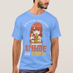 Camiseta Solo Un Chica Que Ama A Anime Y Ramen Tapan Japano