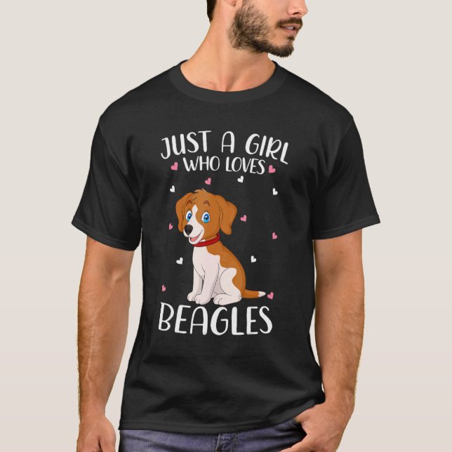 Camiseta Sólo Un Chica Que Ama A Beagles Beagles (Anverso)