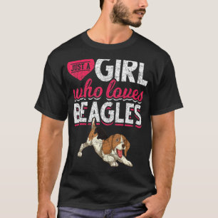 Camiseta Solo Un Chica Que Ama A Beagles El Dueño Del Masco