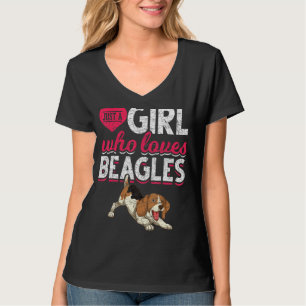 Camiseta Solo Un Chica Que Ama A Beagles El Dueño Del Masco