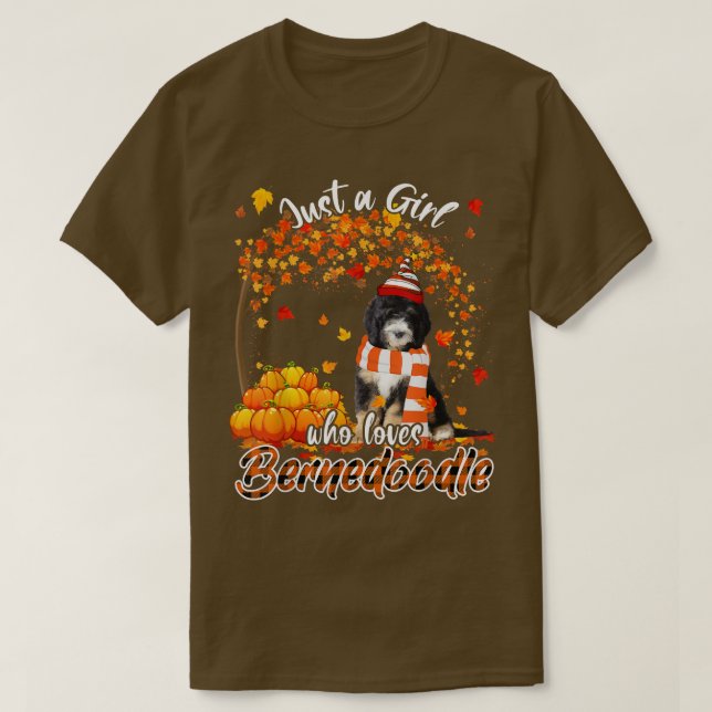 Camiseta Solo un Chica que ama a Bernedoodle gracias (Diseño del anverso)