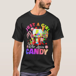 Camiseta Solo un Chica que ama a Candy Lollipop Sweet Teste