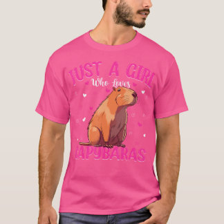 Camiseta Sólo un Chica que ama a Capybaras cute capibara