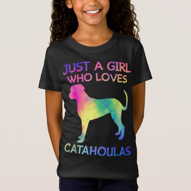 Camiseta Sólo un Chica que ama a Catahoulas Funny Catahoula (Anverso)
