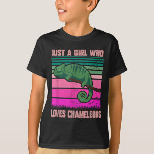 Camiseta Solo Un Chica Que Ama A Chameleons Cita Graciosa L