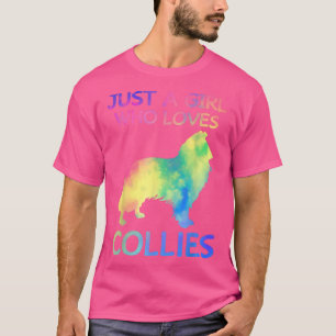 Camiseta Sólo un Chica que ama a Collies Divertido Perro de