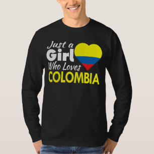 Camiseta Sólo un Chica que ama a Colombia se sumerge en Col