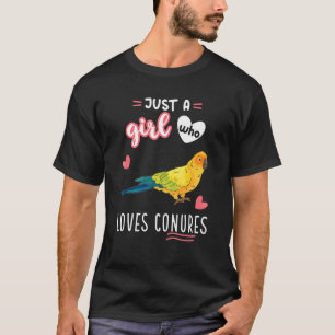 Camiseta Sólo Un Chica Que Ama A Conures Parrot Bird
