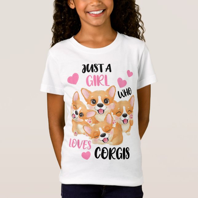 Camiseta Sólo un Chica que ama a Corgis (Anverso)