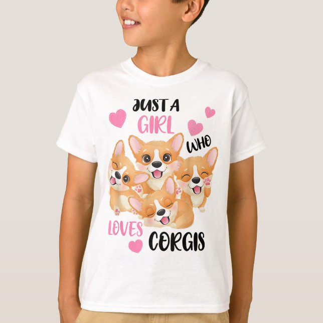 Camiseta Sólo un Chica que ama a Corgis (Anverso)