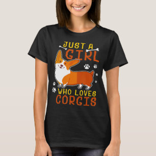 Camiseta Solo Un Chica Que Ama A Corgis Tee Cute Dog