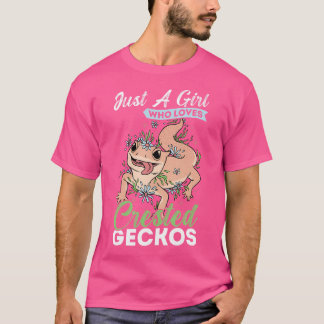 Camiseta Sólo un Chica que ama a Crested Geckos