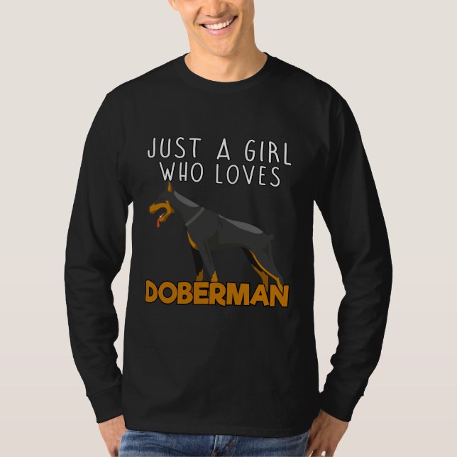 Camiseta Solo un Chica que ama a Doberman 528 (Anverso)