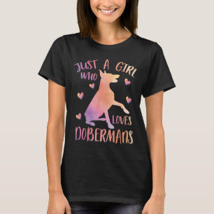 Camiseta Solo un Chica que ama a Dobermans 11