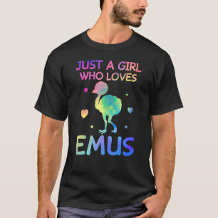 Camiseta Sólo Un Chica Que Ama A Emus Funny Emu Bird Lover