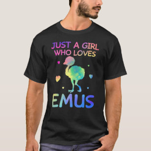 Camiseta Sólo Un Chica Que Ama A Emus Funny Emu Bird Lover