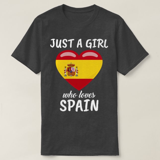Camiseta Sólo un Chica que ama a España (Diseño del anverso)