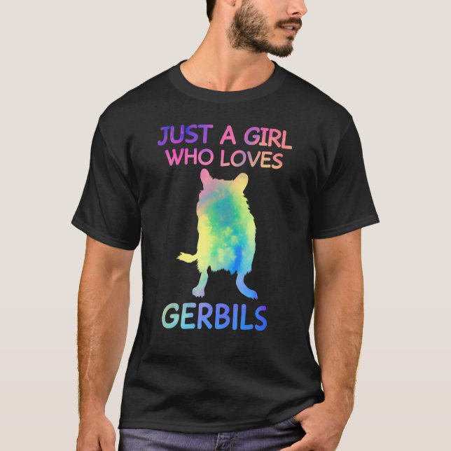 Camiseta Sólo un Chica que ama a Gerbils Funny Gerbil Lover (Anverso)
