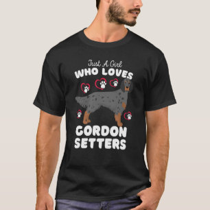 Camiseta Sólo Un Chica Que Ama A Gordon Setters Cute Setter