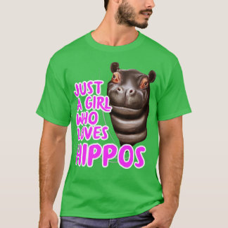 Camiseta Solo un Chica que ama a Hippos