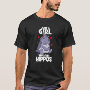 Camiseta Solo un Chica que ama a Hippos