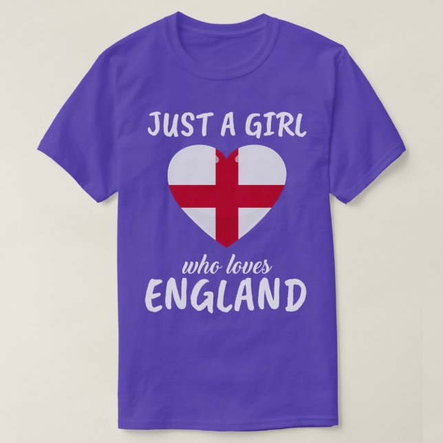 Camiseta Sólo un Chica que ama a Inglaterra (Diseño del anverso)
