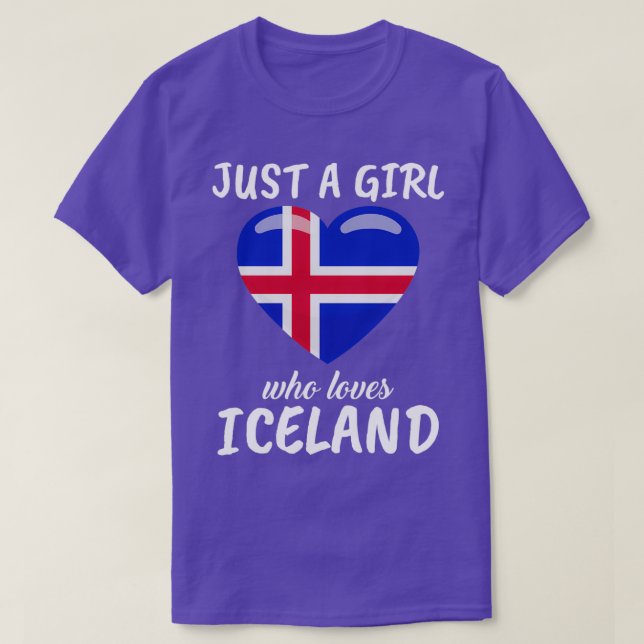 Camiseta Sólo un Chica que ama a Islandia (Diseño del anverso)
