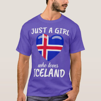 Camiseta Sólo un Chica que ama a Islandia