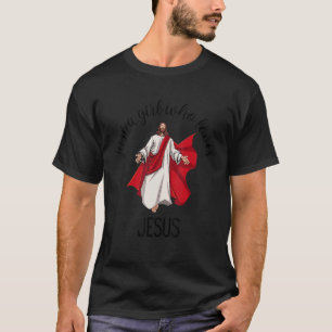 Camiseta Solo Un Chica Que Ama A Jesús Que Salta