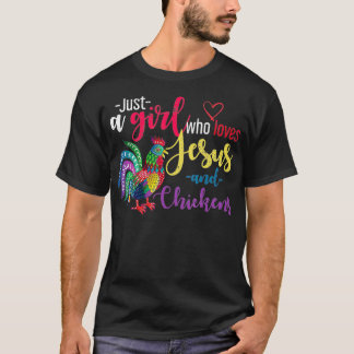 Camiseta Sólo Un Chica Que Ama A Jesús Y A Jesús Pollo