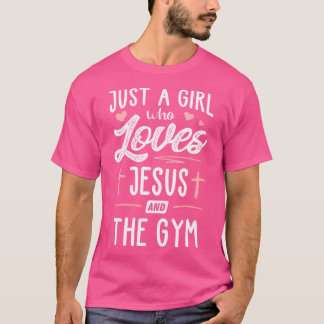 Camiseta Sólo Un Chica Que Ama A Jesús Y A Las Mujeres De R