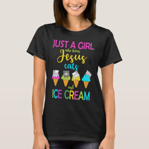 Camiseta Solo Un Chica Que Ama A Jesús Y A Los Gatos Y Al H