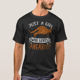 Camiseta Solo un Chica que ama a Kangaroos Australia Animal