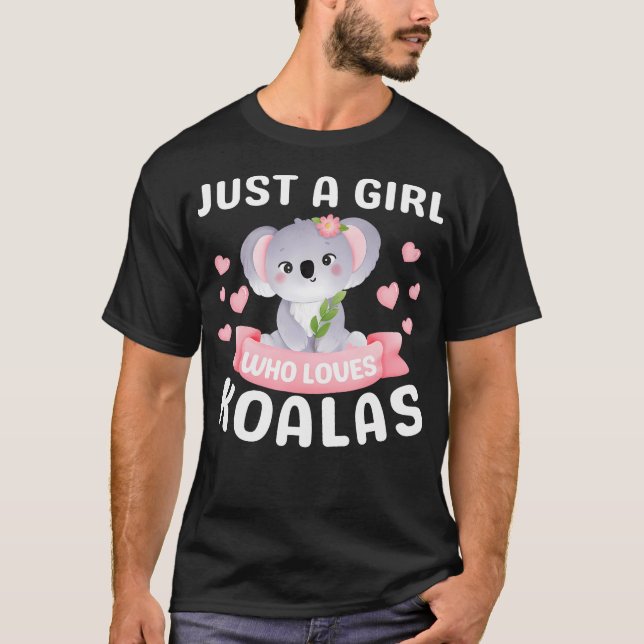 Camiseta Sólo un Chica que ama a Koala tiene Navidades grac (Anverso)