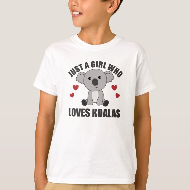 Camiseta Sólo un Chica que ama a Koalas - Cute Koala (Anverso)