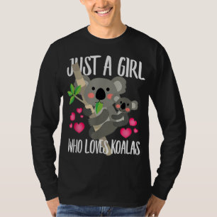 Camiseta Solo un Chica que ama a Koalas Dad Mom Boy cumplea