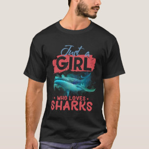 Camiseta Sólo un Chica que ama a la ballena Chiste tiburón 