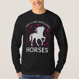 Camiseta Solo un Chica que ama a la gallina de los caballos