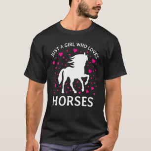 Camiseta Solo un Chica que ama a la gallina de los caballos