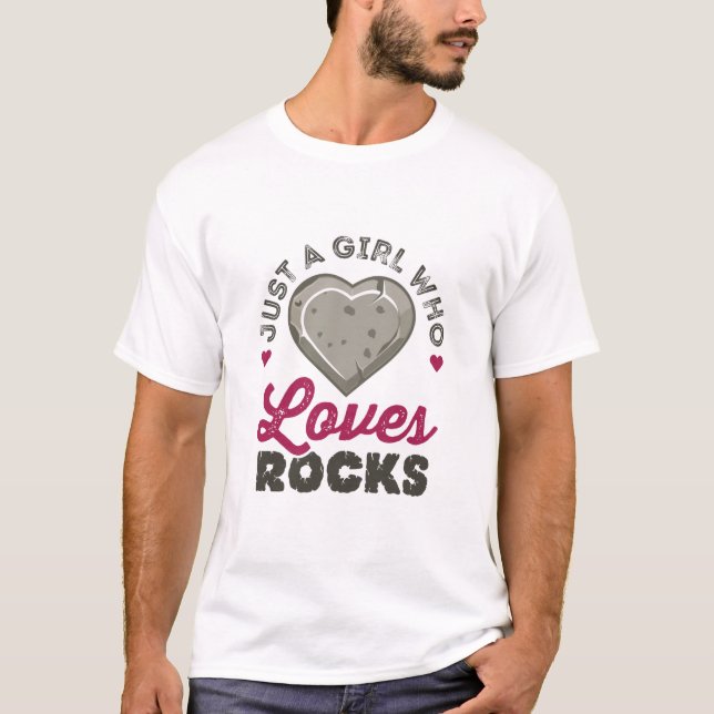 Camiseta Sólo un Chica que ama a la geóloga de Rocks (Anverso)