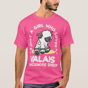 Camiseta Sólo un Chica que ama a la oveja negra de Valais