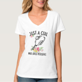 Camiseta Sólo un Chica que ama a la pelota - remo floral