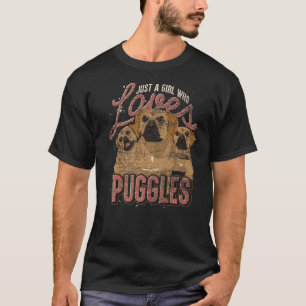 Camiseta Solo un Chica que ama a la perra dueña de puggles