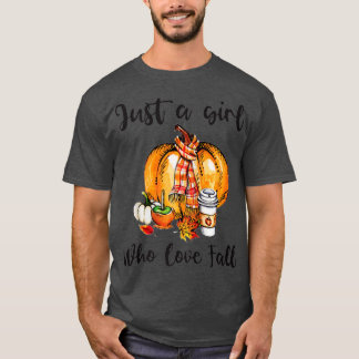 Camiseta Solo un Chica que ama a la piel de calabaza divert