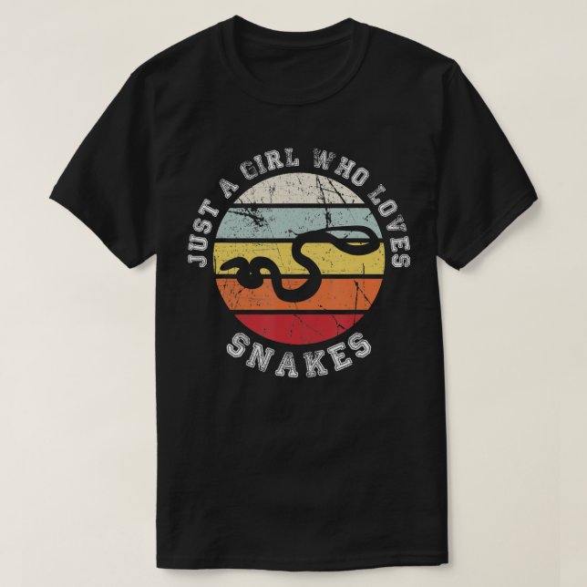 Camiseta Sólo un chica que ama a la serpiente 1 (Diseño del anverso)