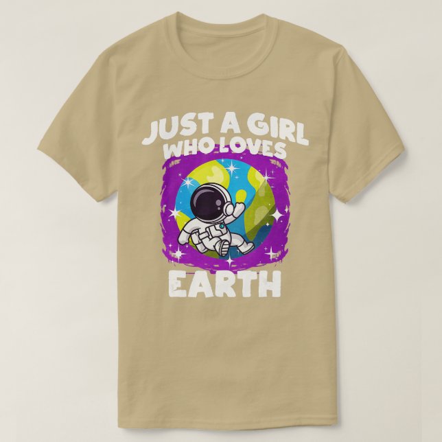 Camiseta Sólo un Chica que ama a la Tierra (Diseño del anverso)