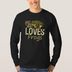Camiseta Sólo un Chica que ama a la vendimia dueña de ranas