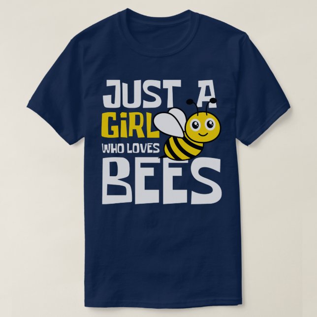 Camiseta Sólo un Chica que ama a las abejas divertida (Diseño del anverso)