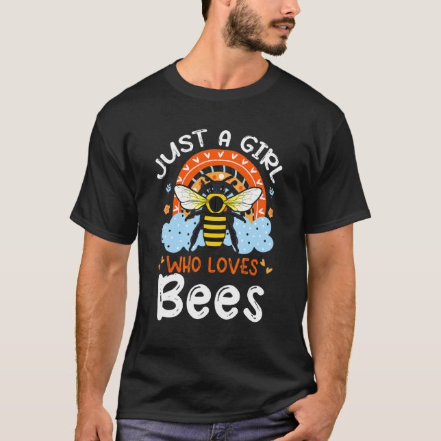 Camiseta Sólo un Chica que ama a las abejas ricas en alaban (Anverso)