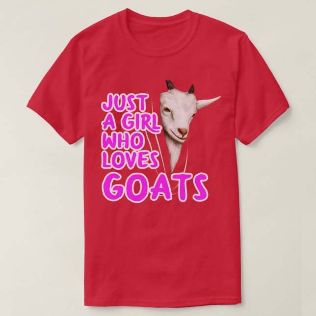 Camiseta Sólo un Chica que ama a las cabras (Diseño del anverso)